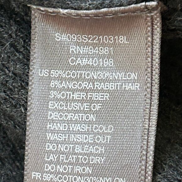 Rue 21 Vintage Angora Rabbit Hair Cardigan with Purple Trim size S Eyelet Hook - Picture 5 of 8